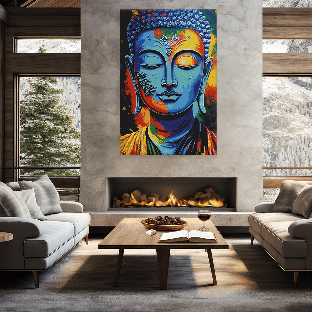 Malen nach Zahlen - Buddha Blu