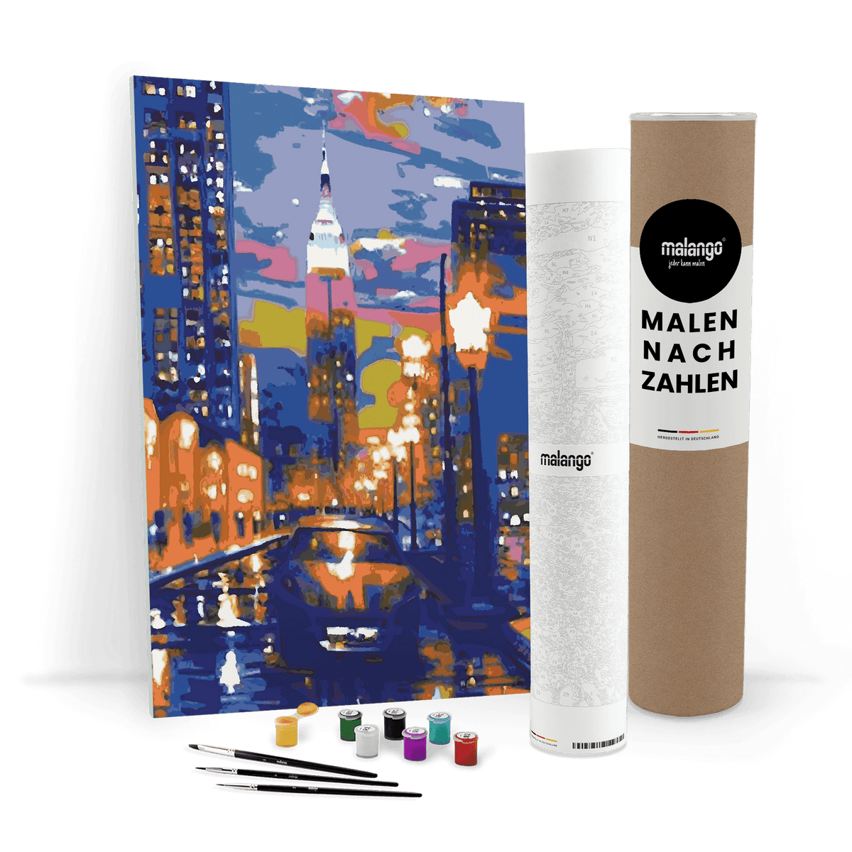 Malen nach Zahlen - Empire State Building bei Dämmerung