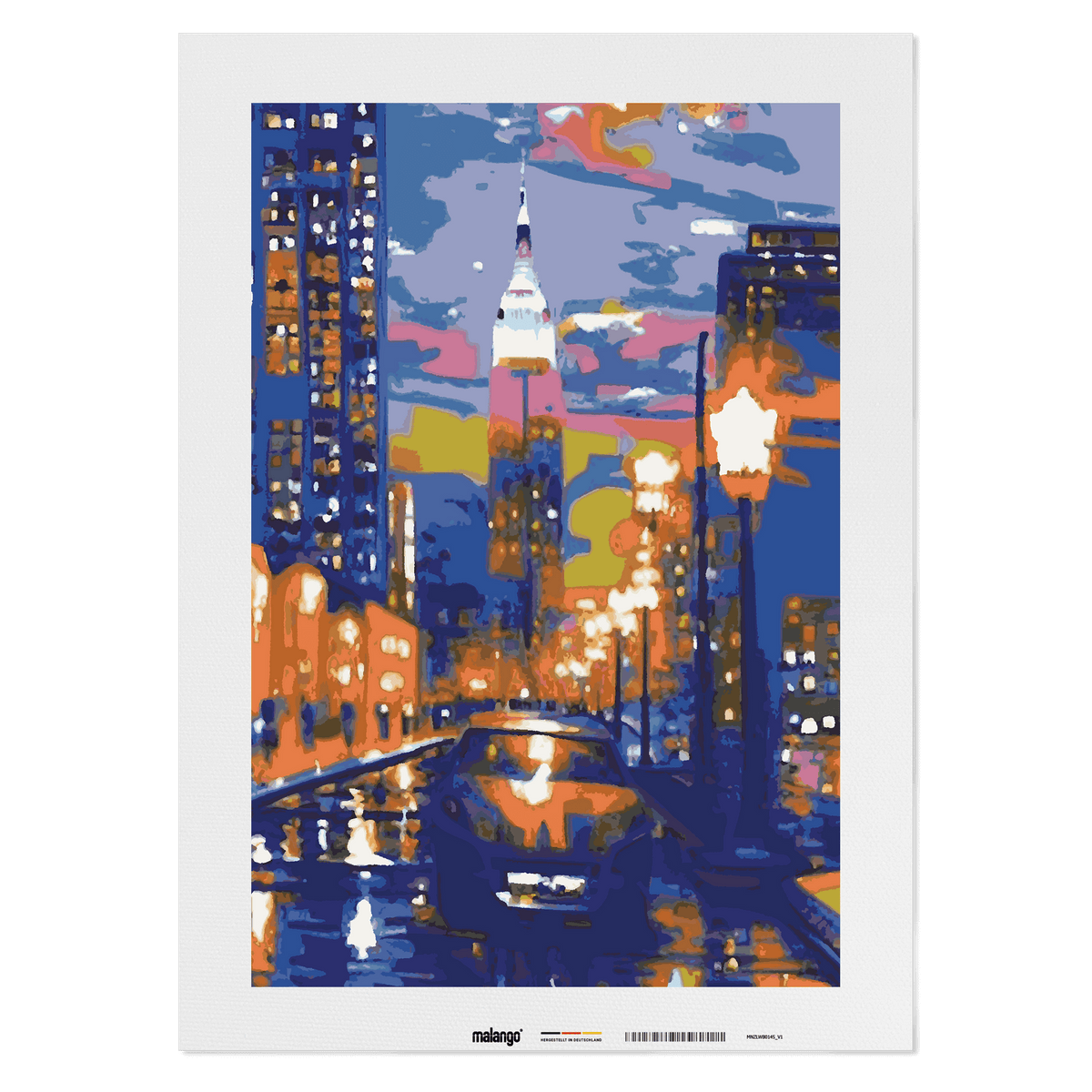 Malen nach Zahlen - Empire State Building bei Dämmerung