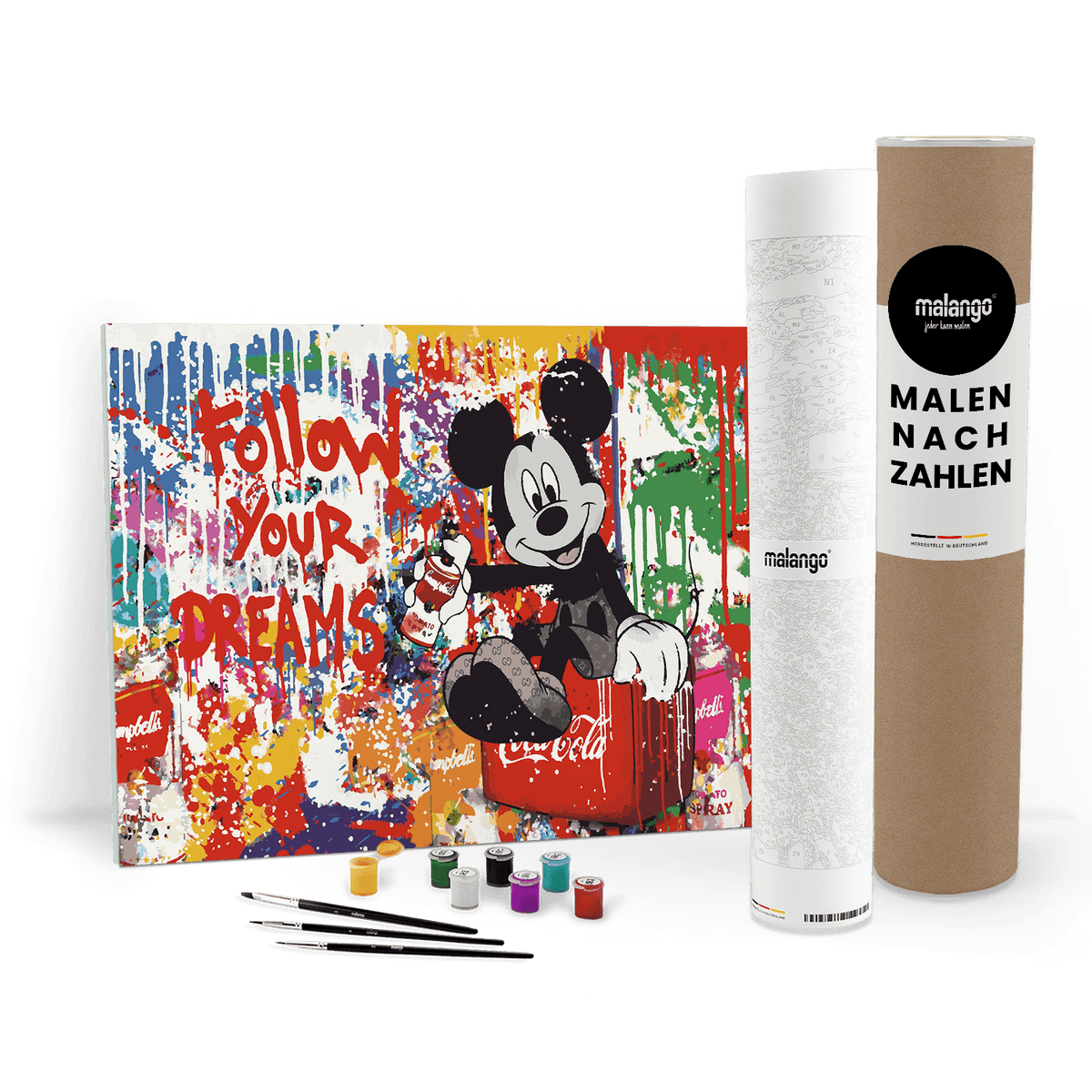 Malen nach Zahlen - MICKEY MEETS BANKSY - FOLLOW YOUR DREAMS - LIMITED EDITION