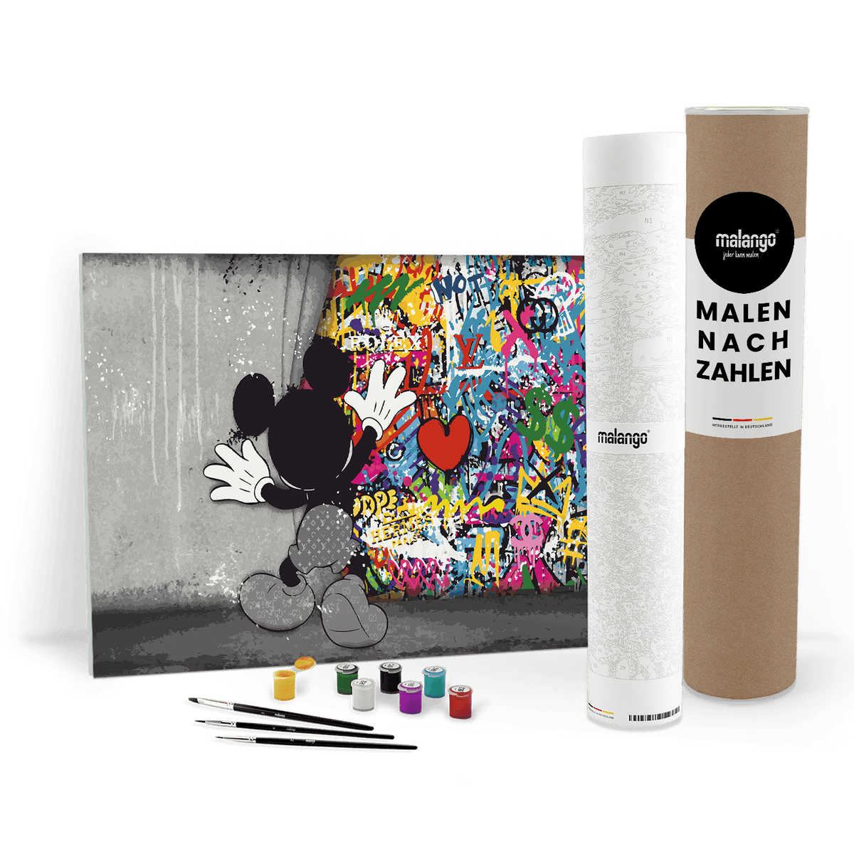 Malen nach Zahlen - MICKEY MEETS BANKSY - HINTER DEM VORHANG - LIMITED EDITION