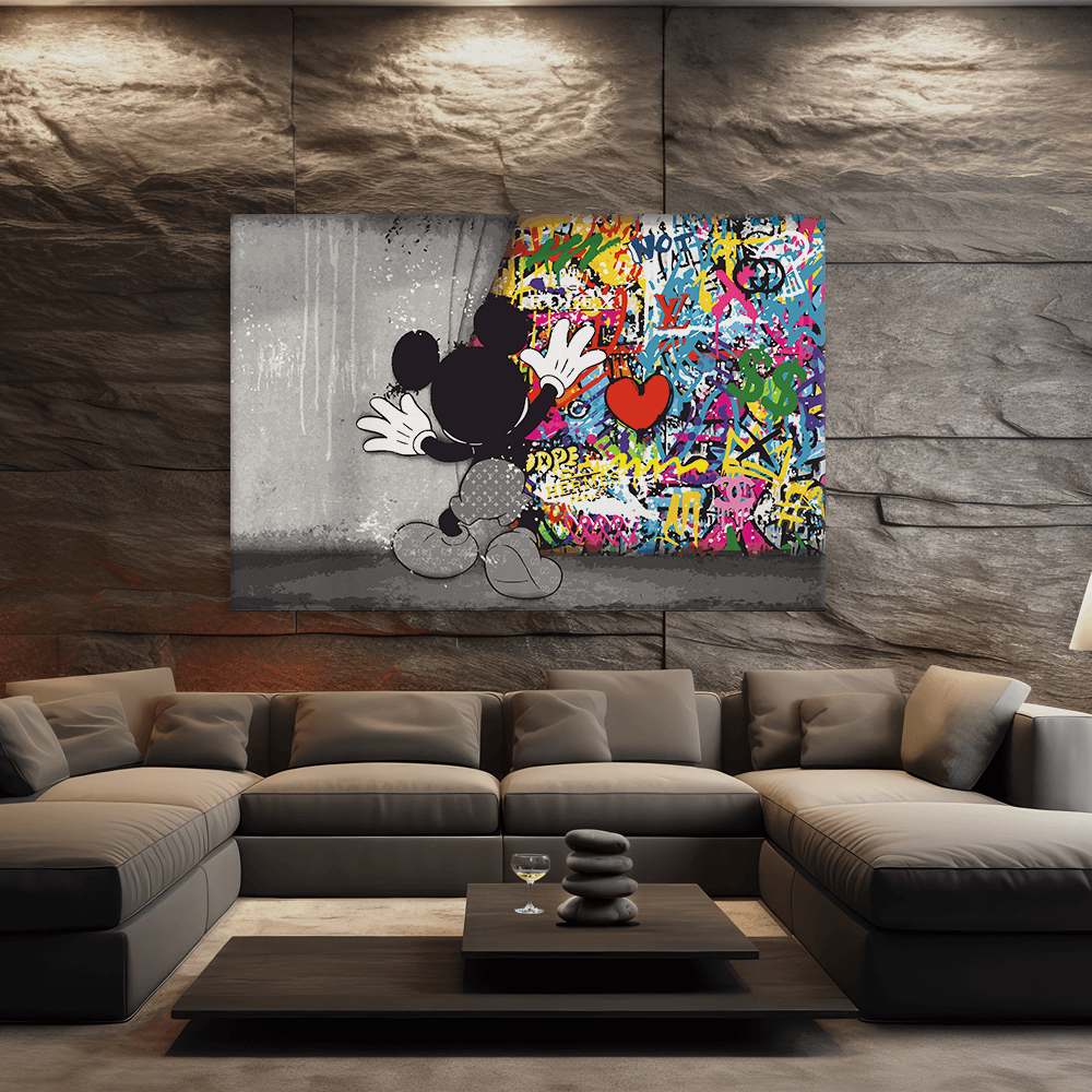 Malen nach Zahlen - MICKEY MEETS BANKSY - HINTER DEM VORHANG - LIMITED EDITION