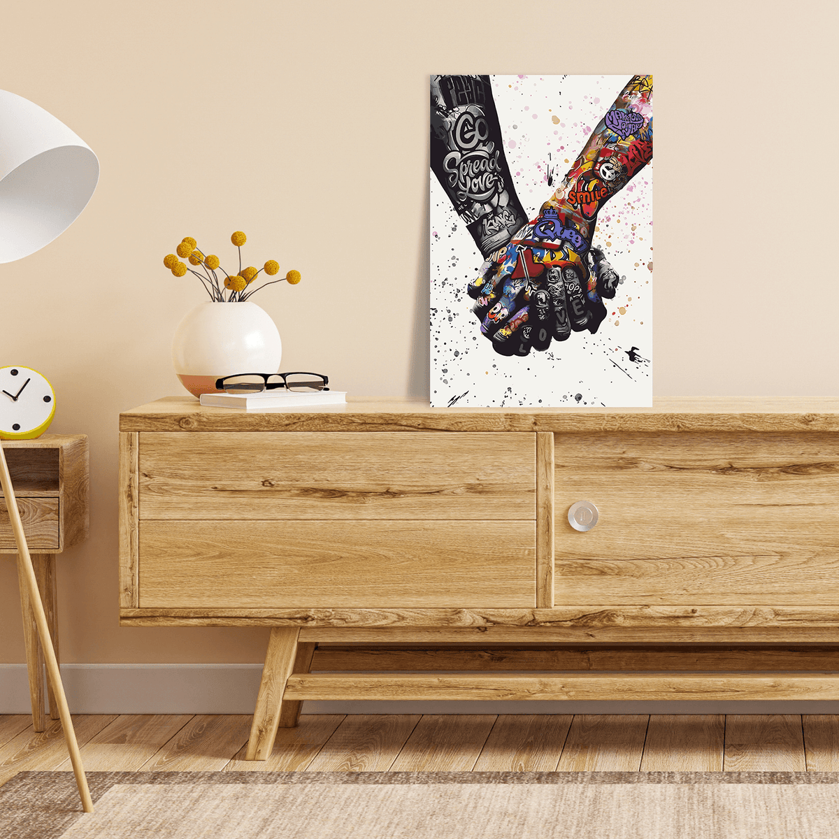 Malen nach Zahlen - GRAFFITI HÄNDE - HOLDING HANDS - LIMITED EDITION