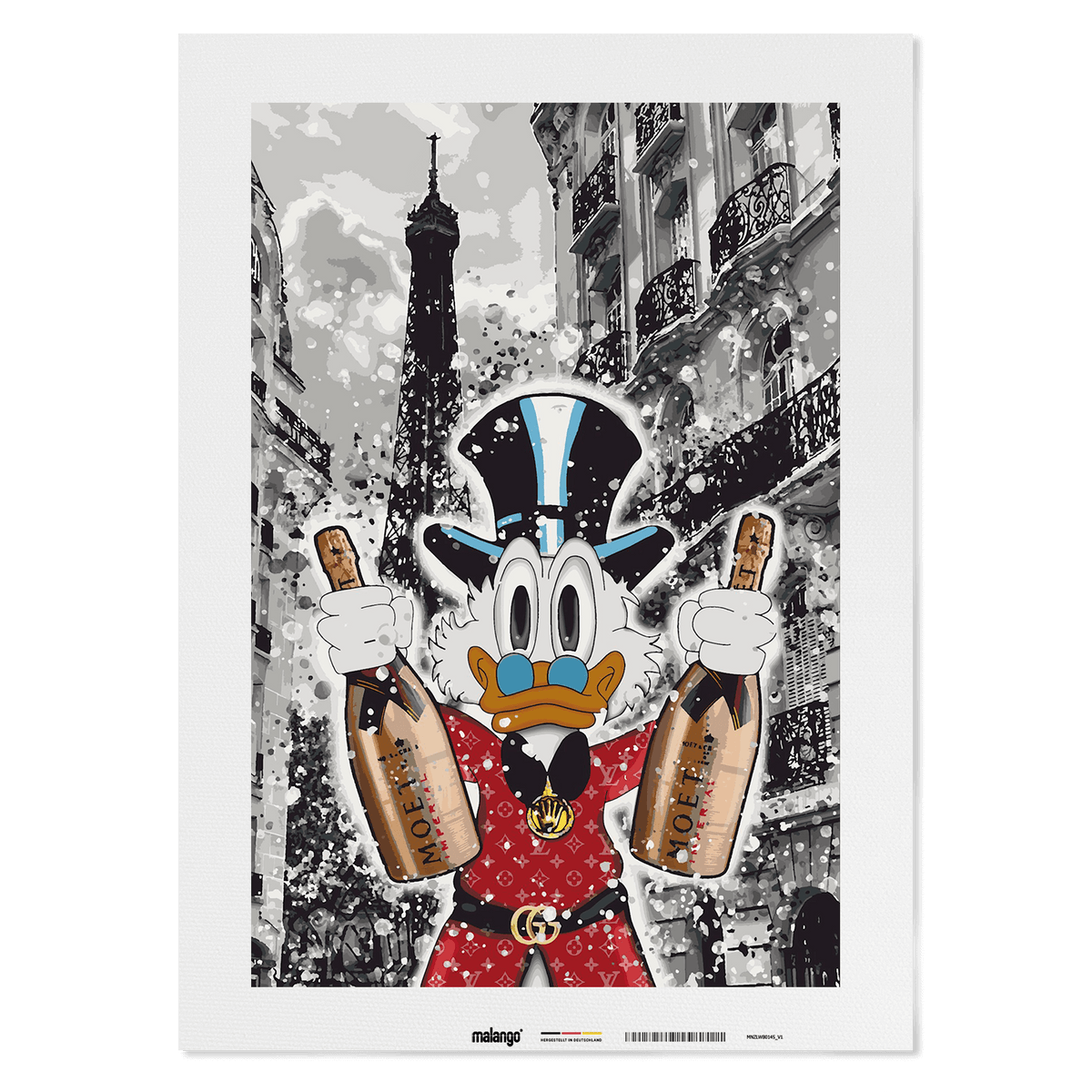 Malen nach Zahlen - DAGOBERT IN PARIS - LIMITED EDITION