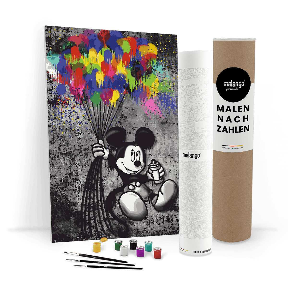 Malen nach Zahlen - MICKEY MEETS BANKSY - GRAFFITY BALLONS - LIMITED EDITION