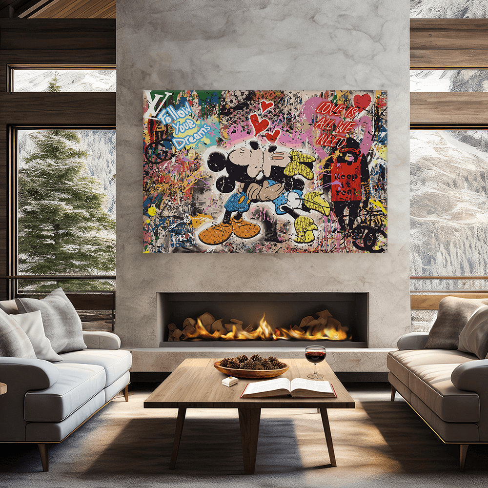 Malen nach Zahlen - MICKEY MEETS BANKSY - LOVE IS ALL WE NEED No. 3 - LIMITED EDITION