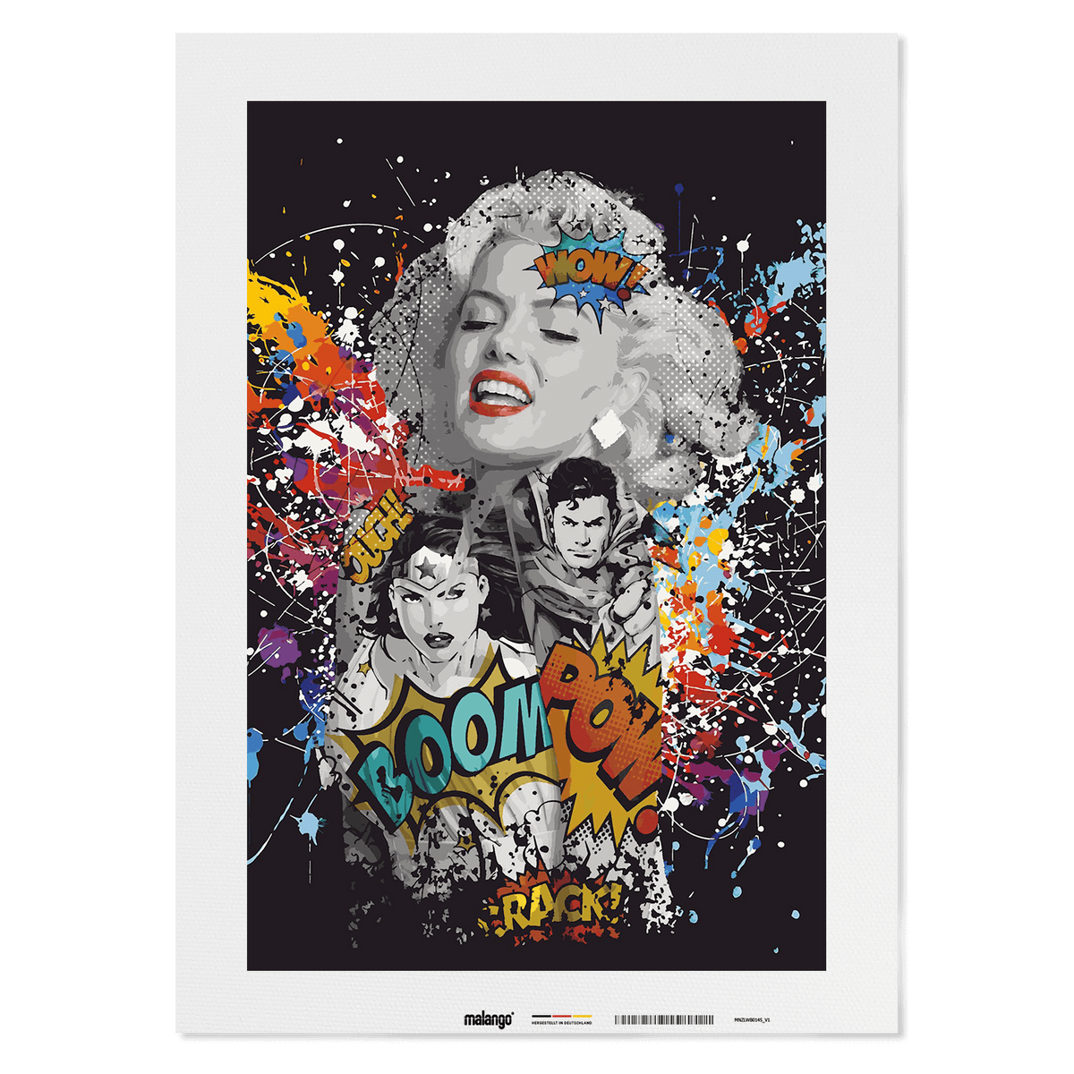 Malen nach Zahlen - MARILYN MONROE - LOVES DC GRAFITTY POP ART - LIMITED EDITION