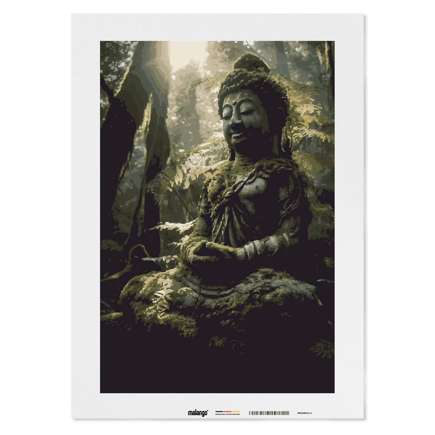 Malen nach Zahlen - Buddha Bhajan im Wald