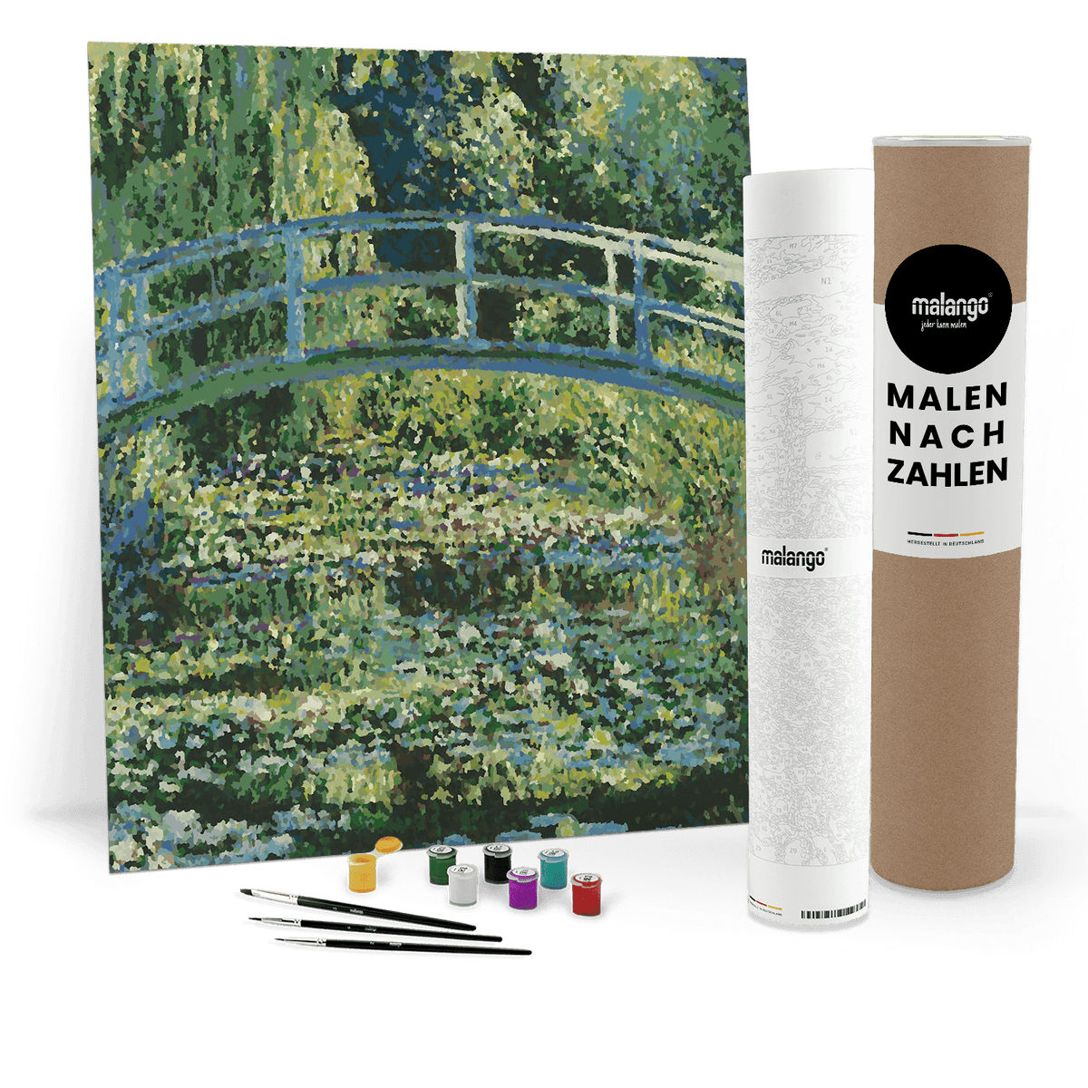 Malen nach Zahlen - Claude Monet - Der Seerosenteich mit der japanischen Brücke