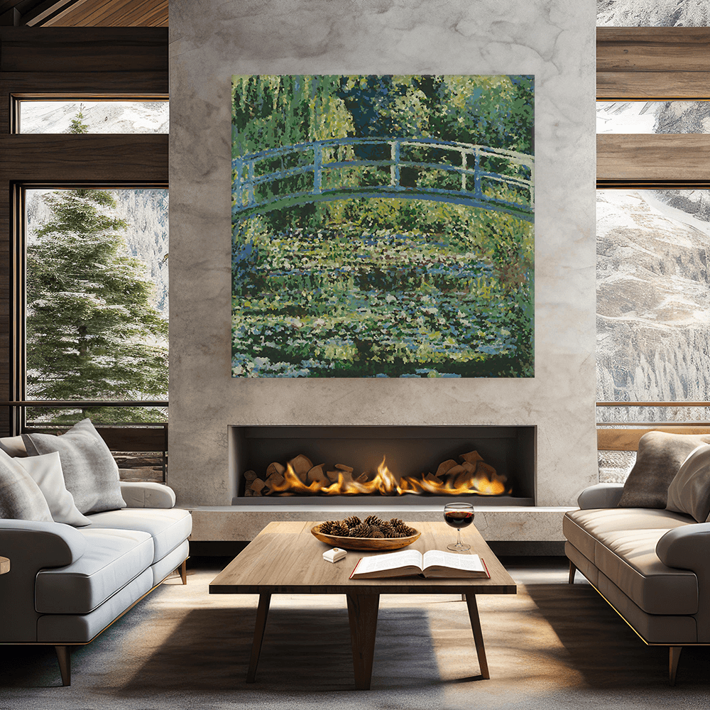 Malen nach Zahlen - Claude Monet - Der Seerosenteich mit der japanischen Brücke