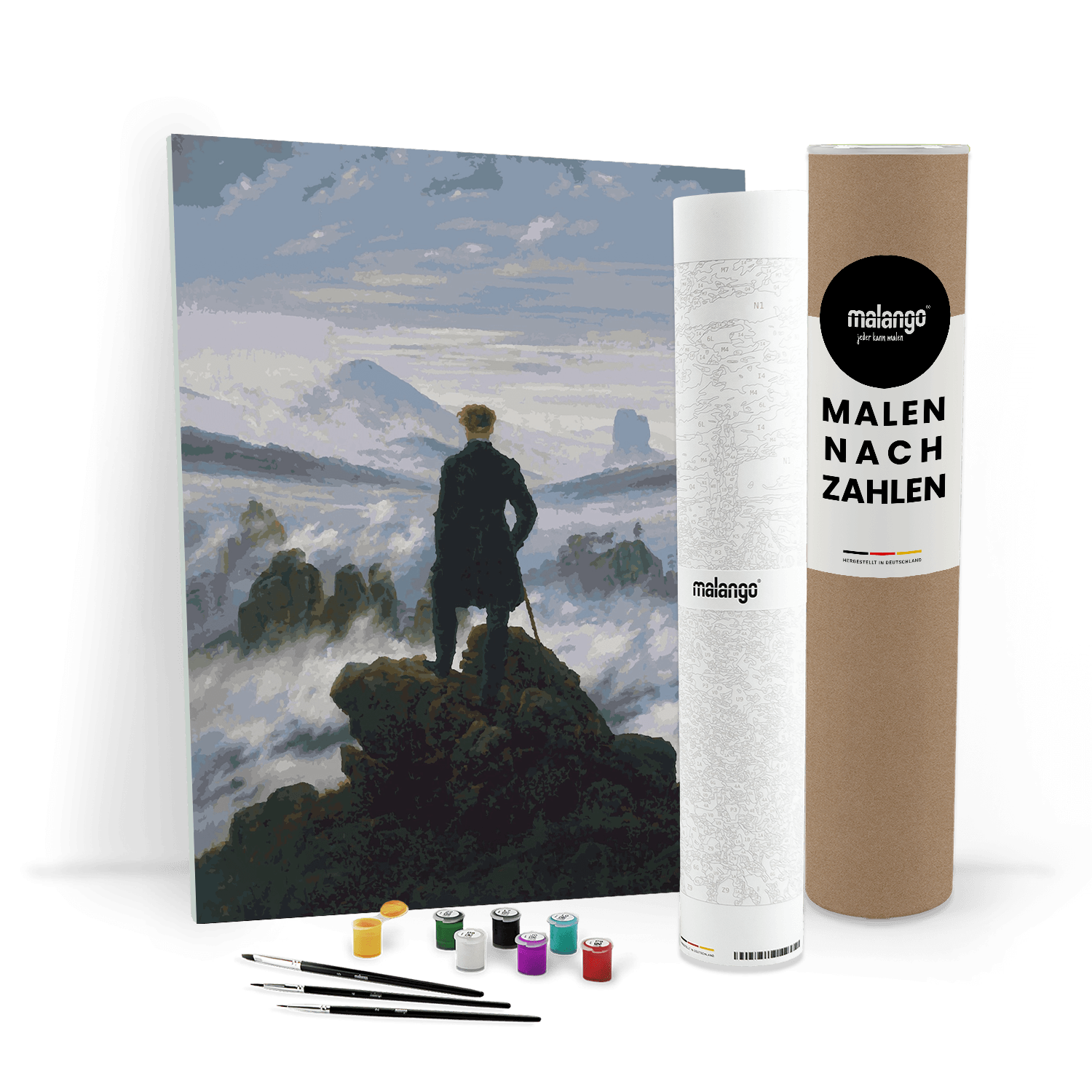 Malen nach Zahlen - Caspar David Friedrich - Der Wanderer über dem Nebelmeer