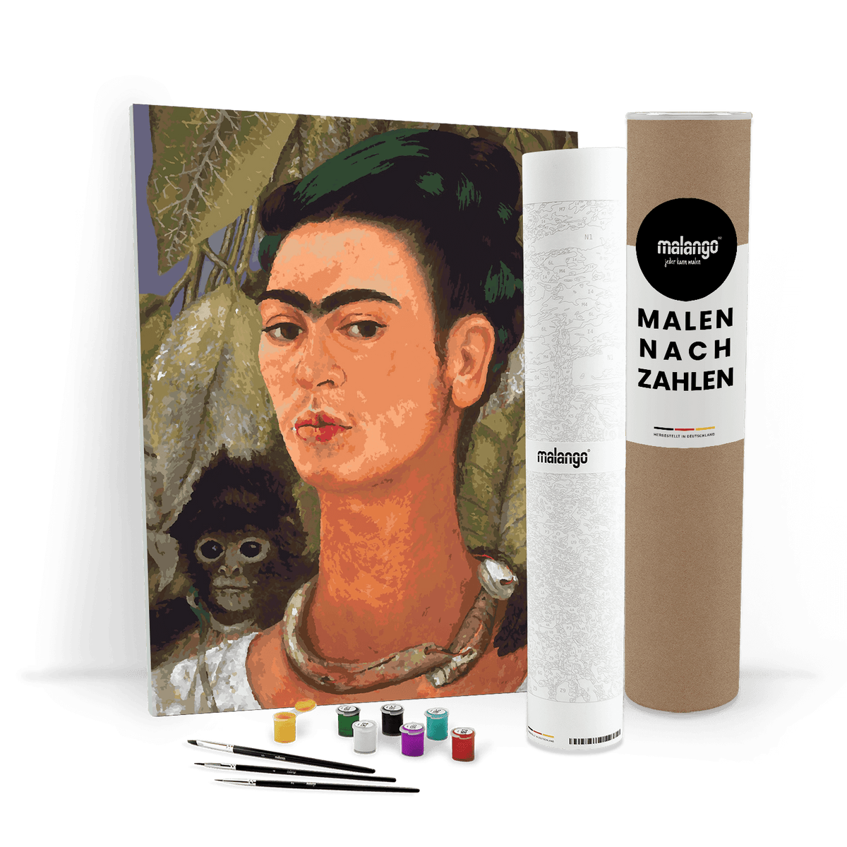 Malen nach Zahlen - Frida Kahlo - Selbsbildnis mit Affe