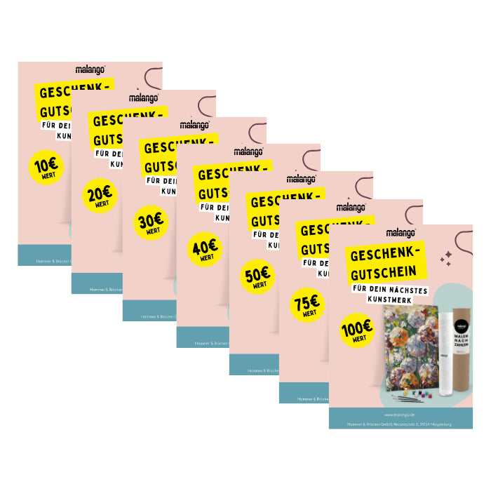 Malen nach Zahlen - Geschenk-Gutscheine