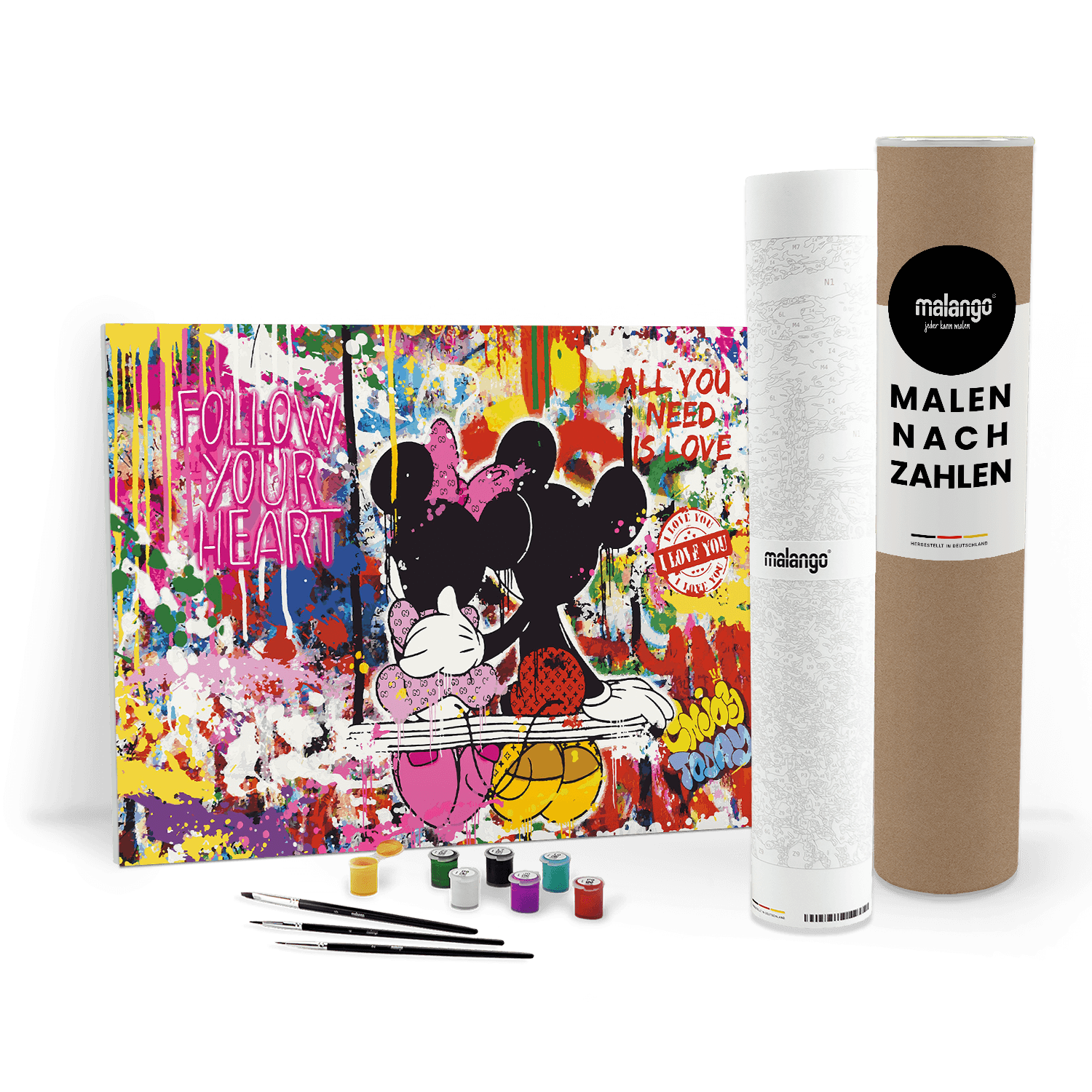 Malen nach Zahlen - MICKEY MEETS BANKSY - LOVE IS ALL WE NEED - LIMITED EDITION