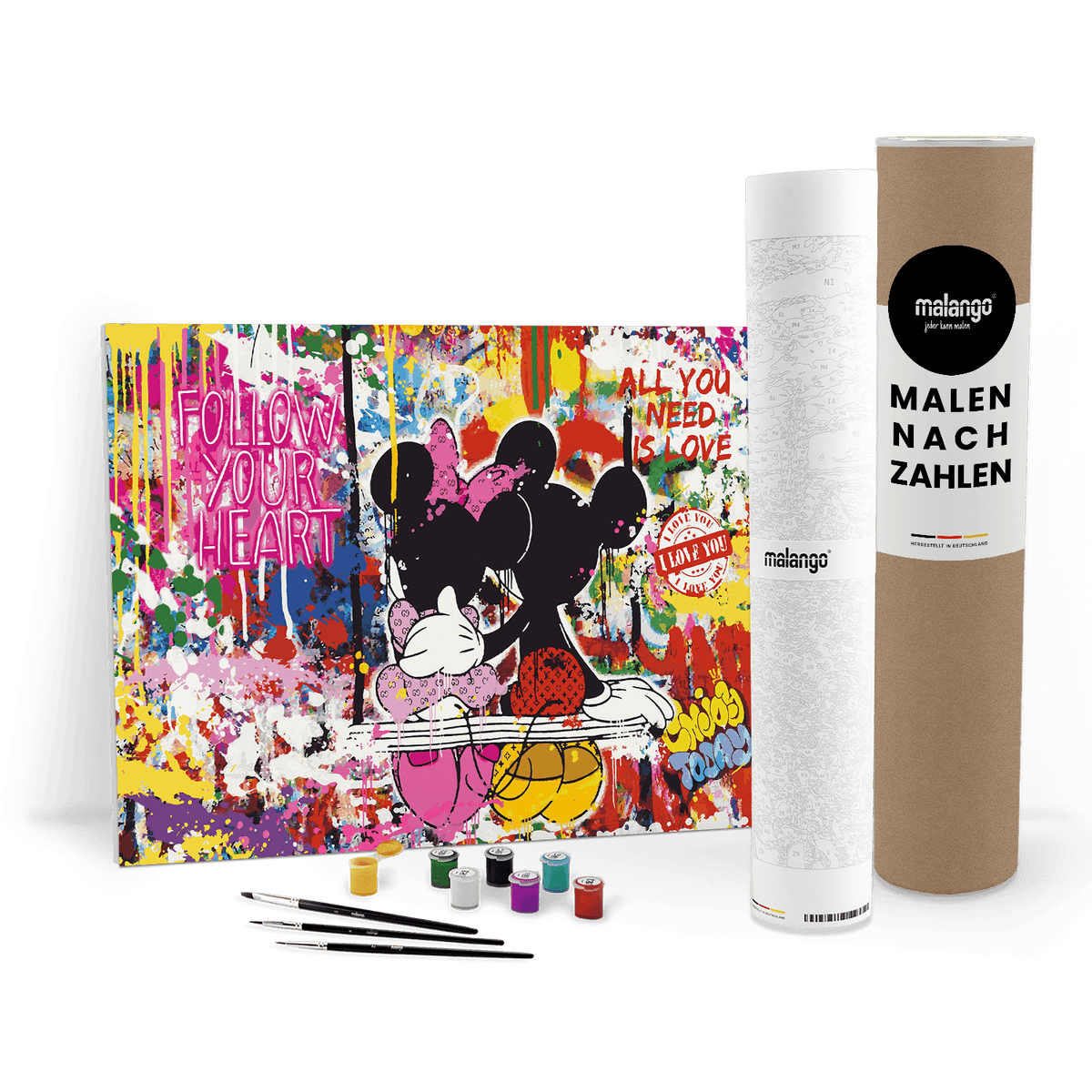 Malen nach Zahlen - MICKEY MEETS BANKSY - LOVE IS ALL WE NEED - LIMITED EDITION