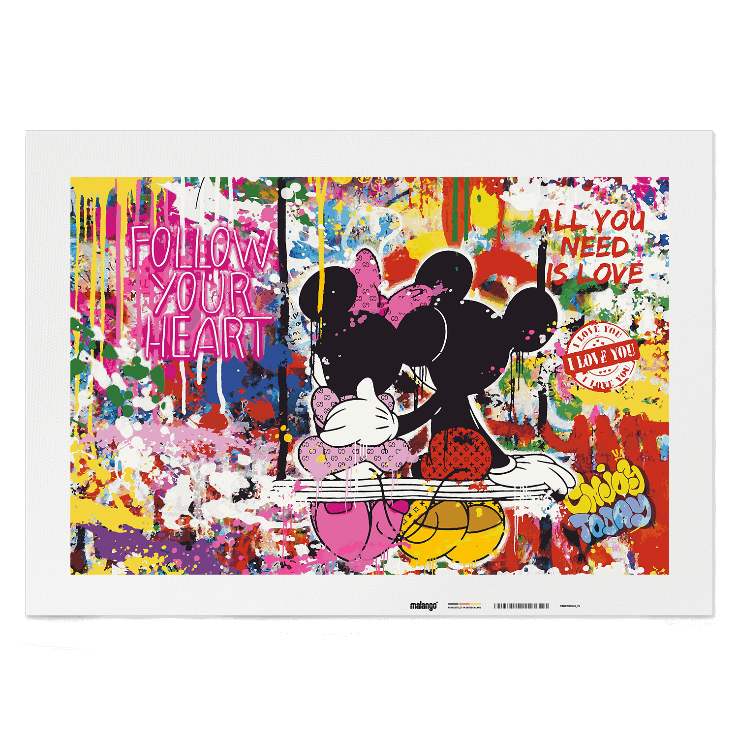 Malen nach Zahlen - MICKEY MEETS BANKSY - LOVE IS ALL WE NEED - LIMITED EDITION