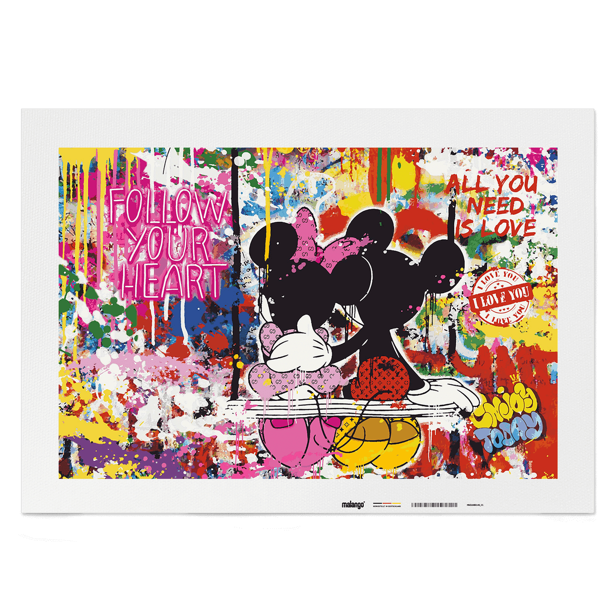 Malen nach Zahlen - MICKEY MEETS BANKSY - LOVE IS ALL WE NEED - LIMITED EDITION