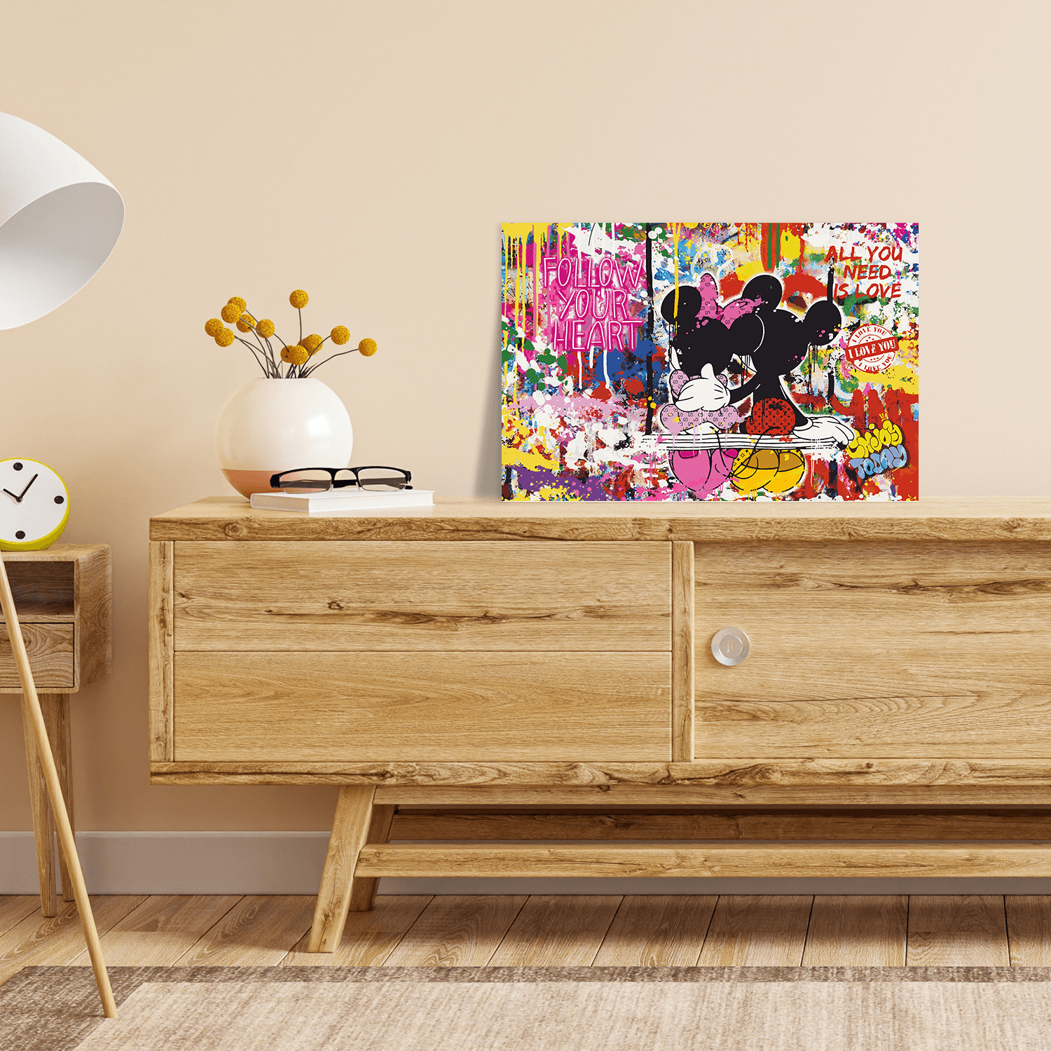 Malen nach Zahlen - MICKEY MEETS BANKSY - LOVE IS ALL WE NEED - LIMITED EDITION