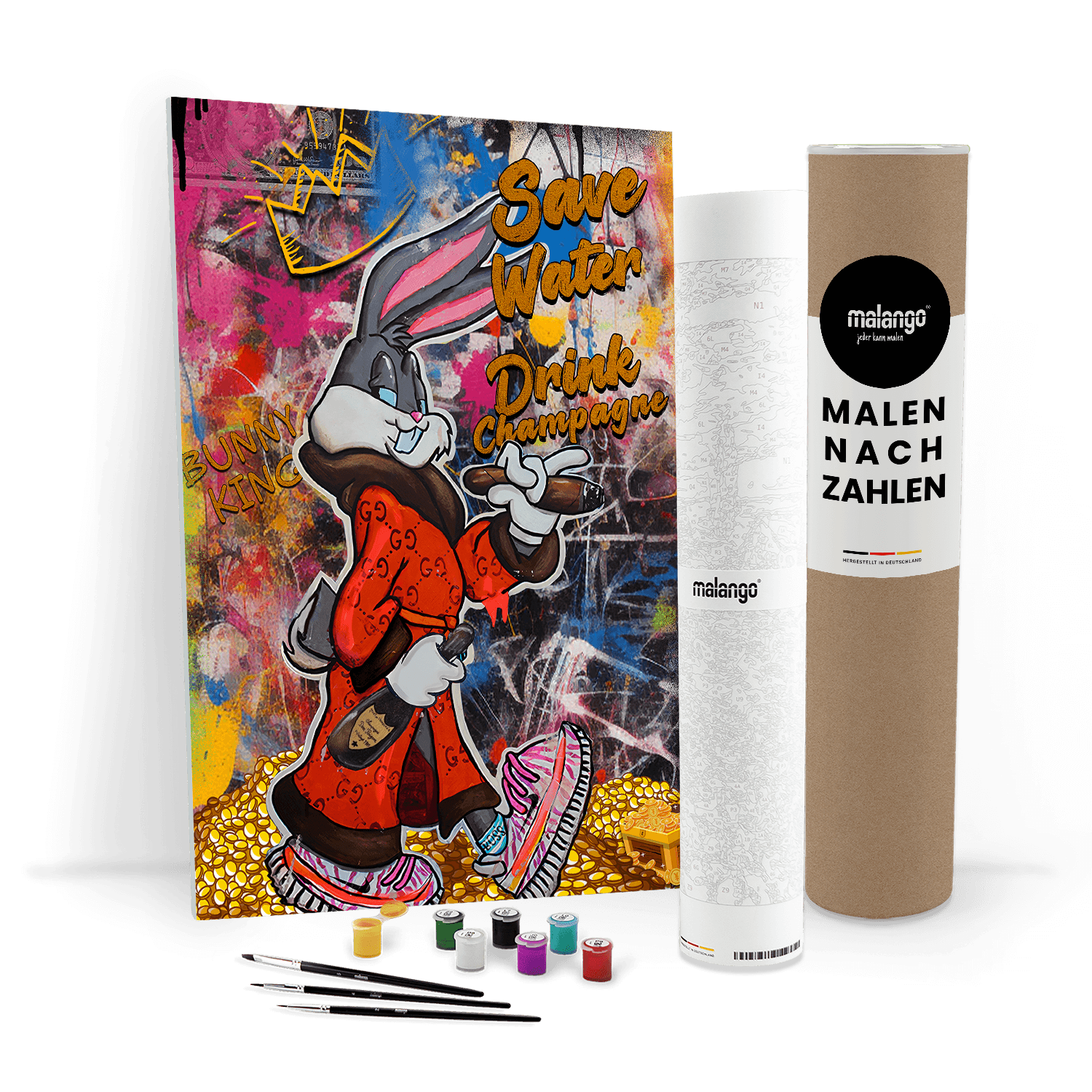 Malen nach Zahlen - Bunny Save Water No. 1 - Hifza - Limited Edition