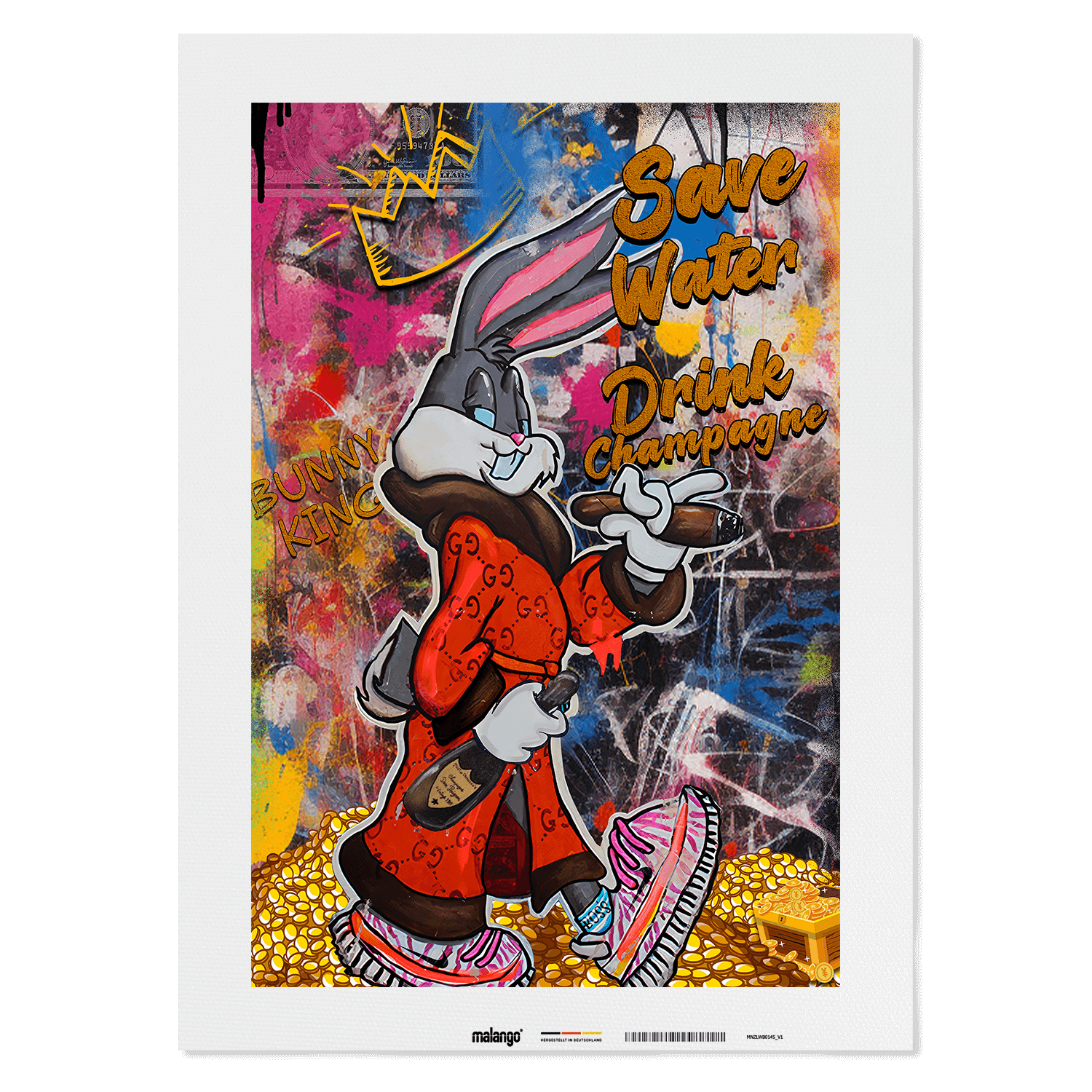 Malen nach Zahlen - Bunny Save Water No. 1 - Hifza - Limited Edition