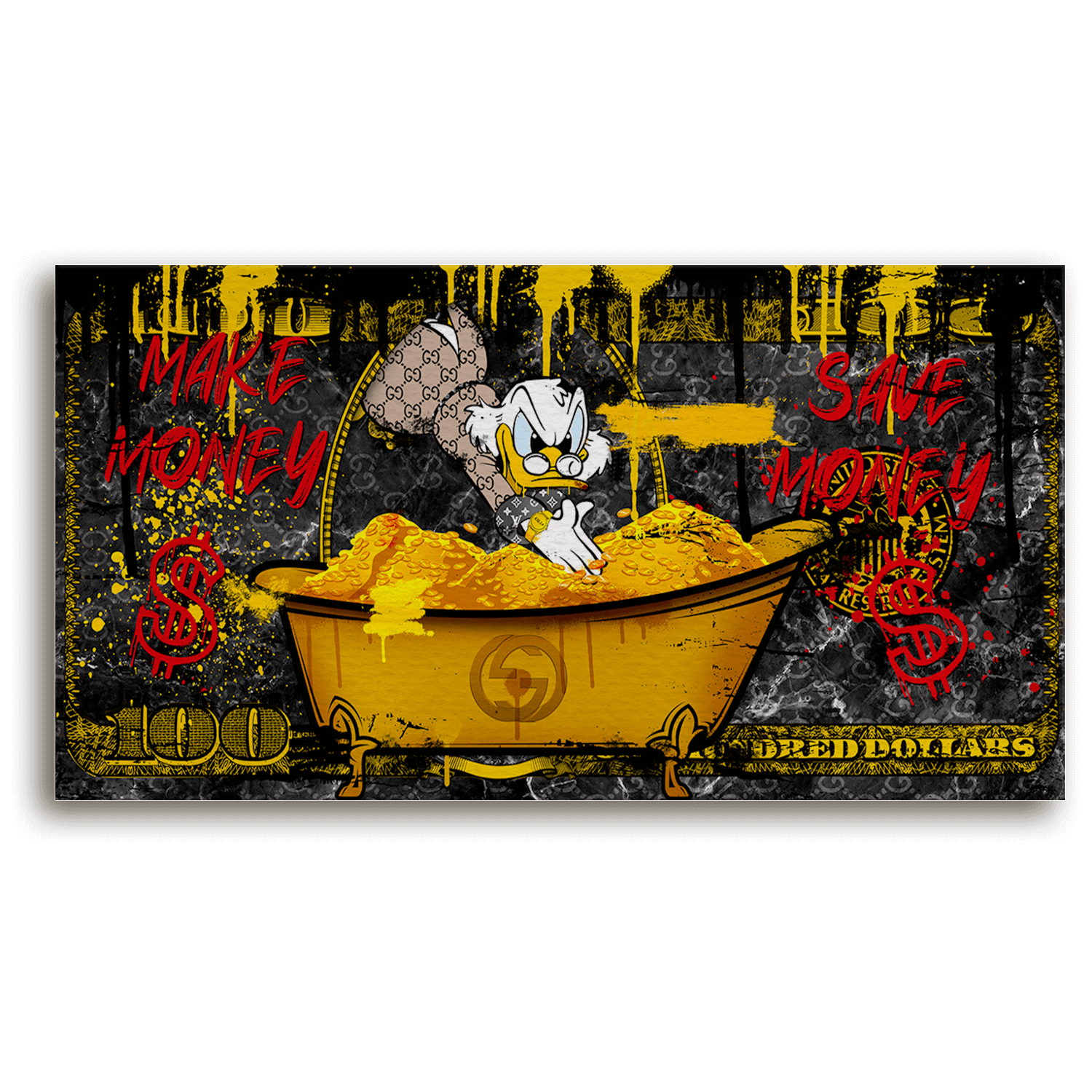 Leinwandbild - DAGOBERT DOLLAR DUCK No. 1 - LIMITED EDITION