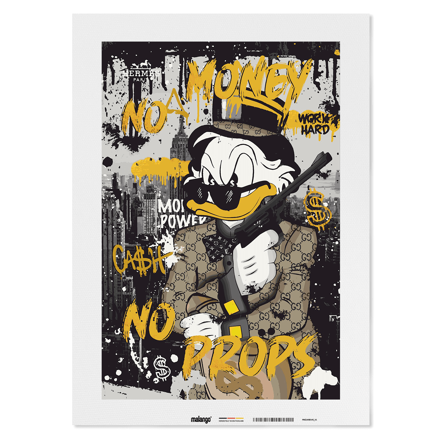 Malen nach Zahlen - DAGOBERT GANGSTER DUCK No. 1 - LIMITED EDITION