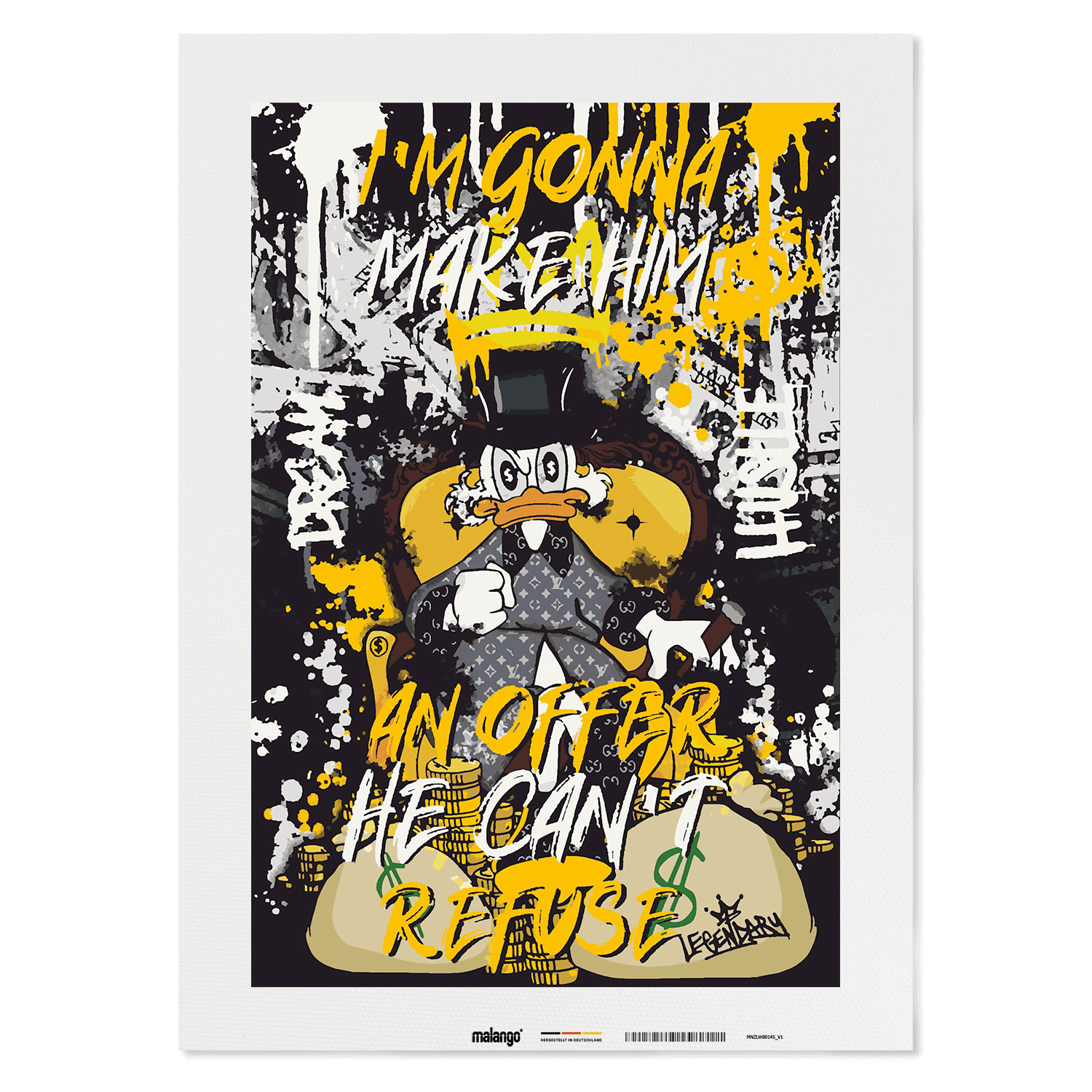 Malen nach Zahlen - DAGOBERT GODFATHER DUCK No. 1 - LIMITED EDITION