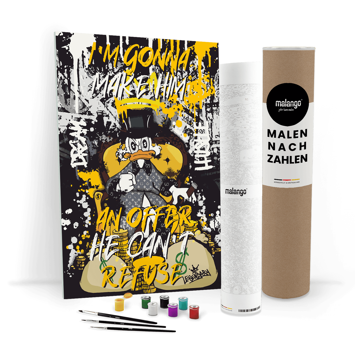 Malen nach Zahlen - Dagobert Godfather Duck No. 1 - Meddehbi - Limited Edition