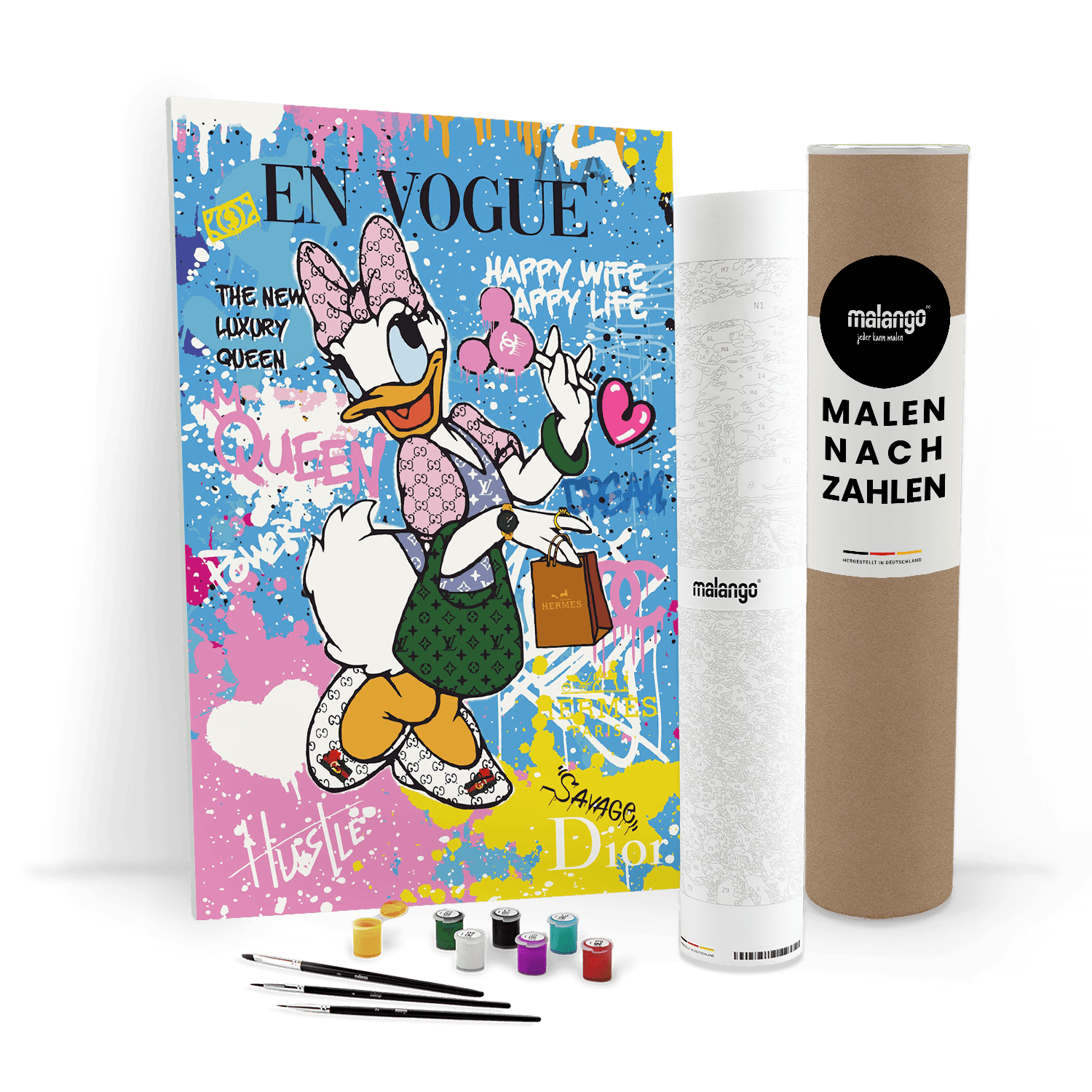 Malen nach Zahlen - Daisy Happy Wife Happy Life No. 1 - Meddehbi - Limited Edition