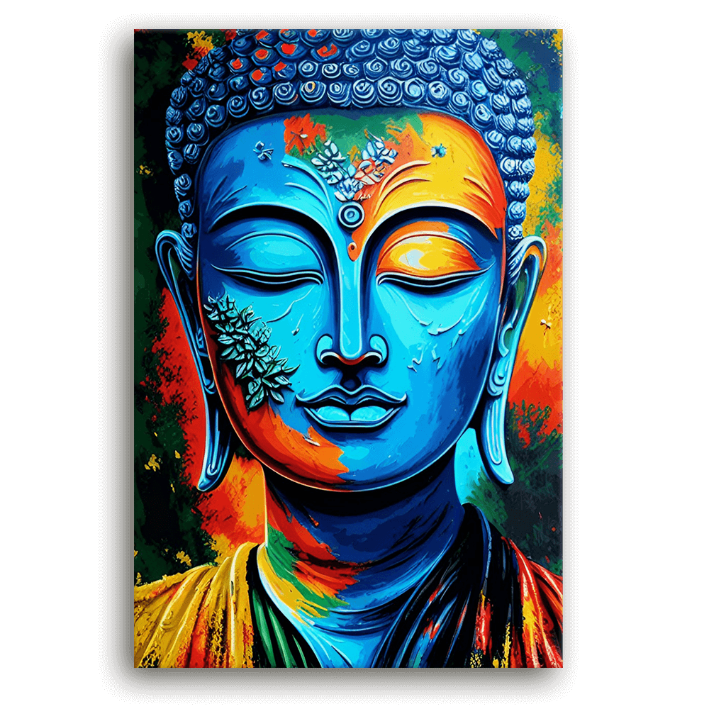 Leinwandbild - Buddha Blu