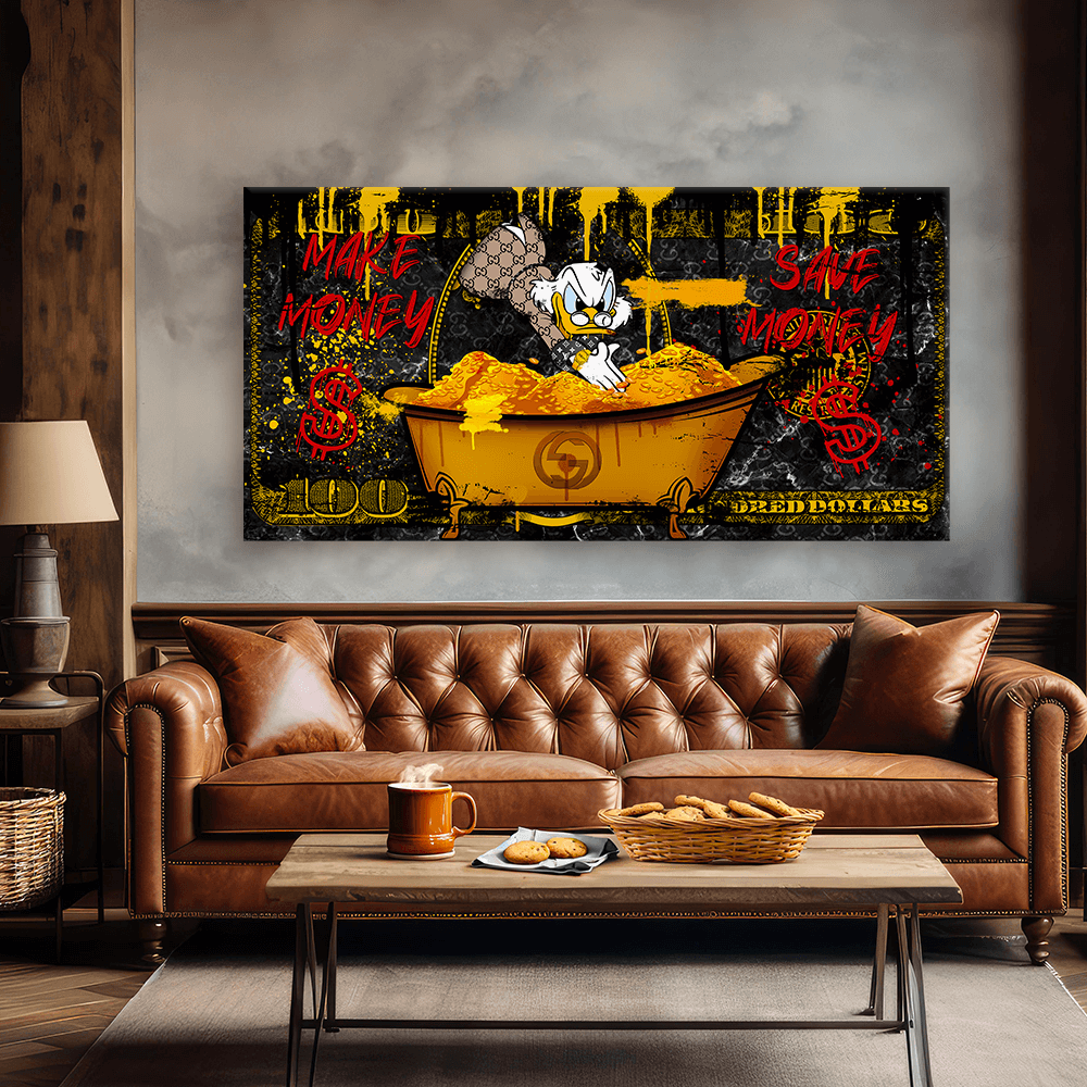Leinwandbild - DAGOBERT DOLLAR DUCK No. 1 - LIMITED EDITION