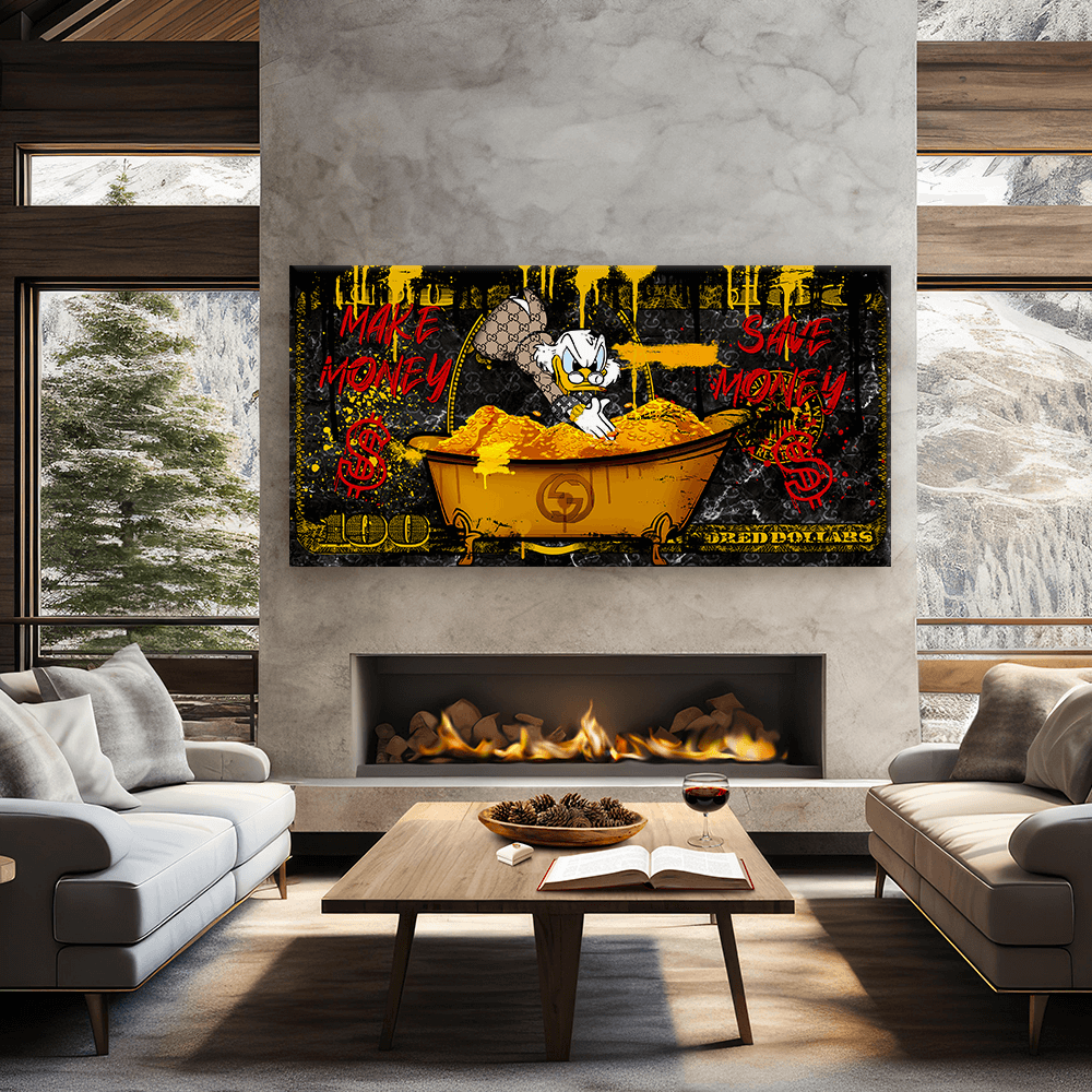 Leinwandbild - DAGOBERT DOLLAR DUCK No. 1 - LIMITED EDITION