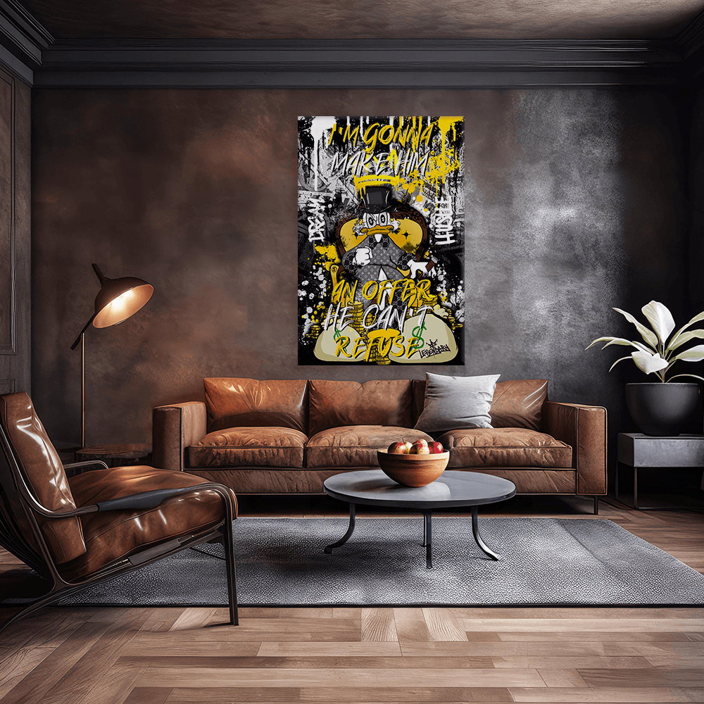 Leinwandbild - DAGOBERT GODFATHER DUCK No. 1 - LIMITED EDITION