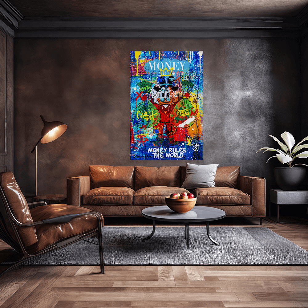 Leinwandbild - DAGOBERT MONEY RULES THE WORLD No. 1 - LIMITED EDITION