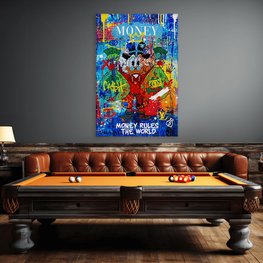Leinwandbild - DAGOBERT MONEY RULES THE WORLD No. 1 - LIMITED EDITION
