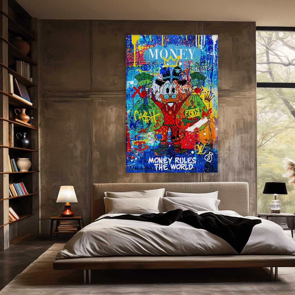 Leinwandbild - DAGOBERT MONEY RULES THE WORLD No. 1 - LIMITED EDITION