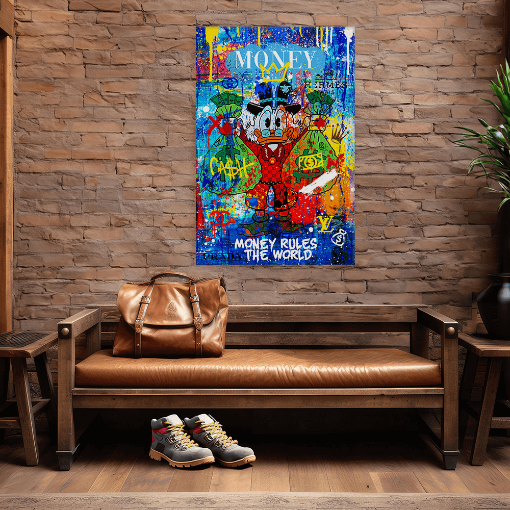 Leinwandbild - DAGOBERT MONEY RULES THE WORLD No. 1 - LIMITED EDITION