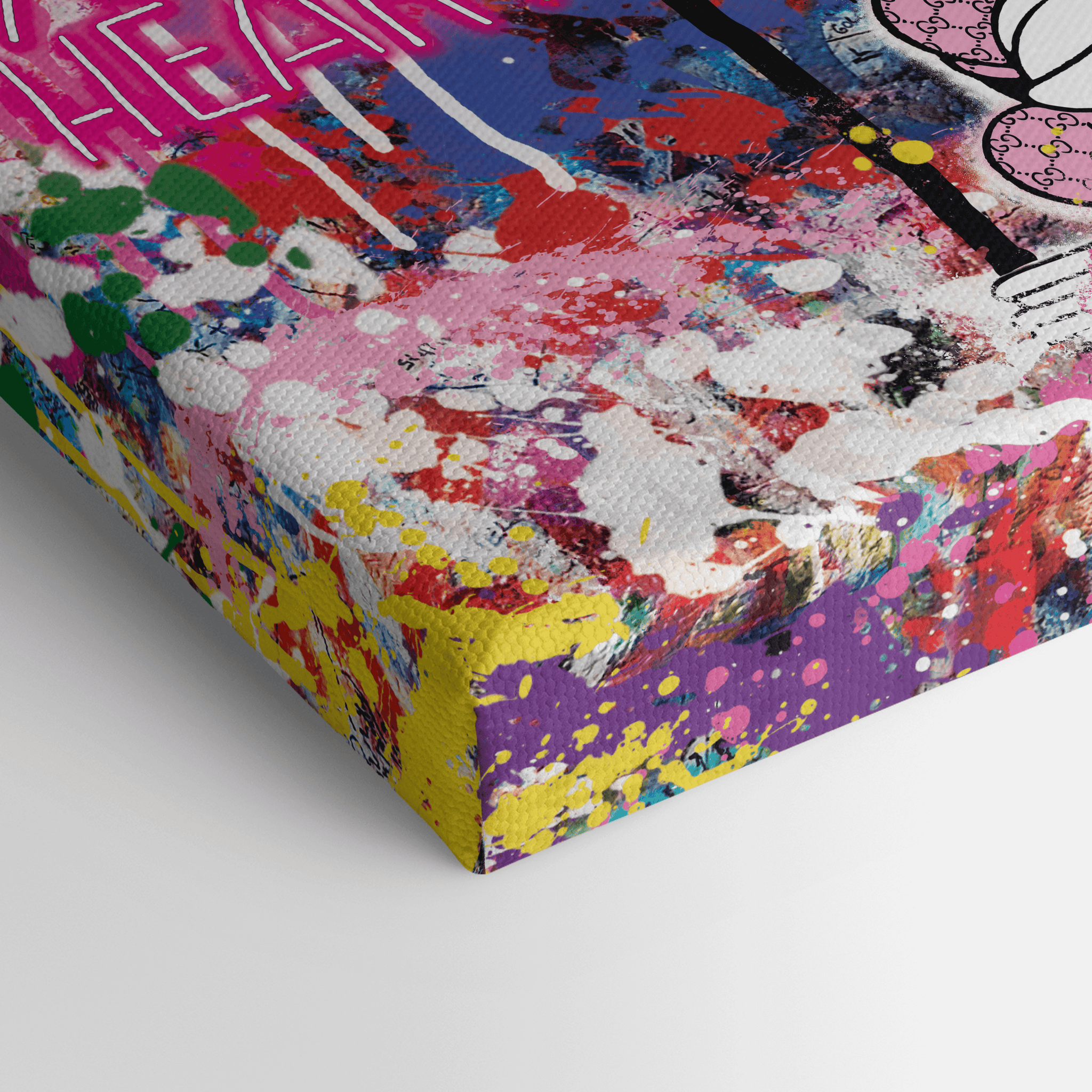 Leinwandbild - MICKEY MEETS BANKSY - LOVE IS ALL WE NEED - LIMITED EDITION