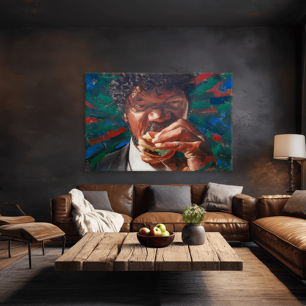 Leinwandbild - PULP FICTION - JULES WINNFIELD LIKES BIG KAHUNA BURGER - LIMITED EDITION