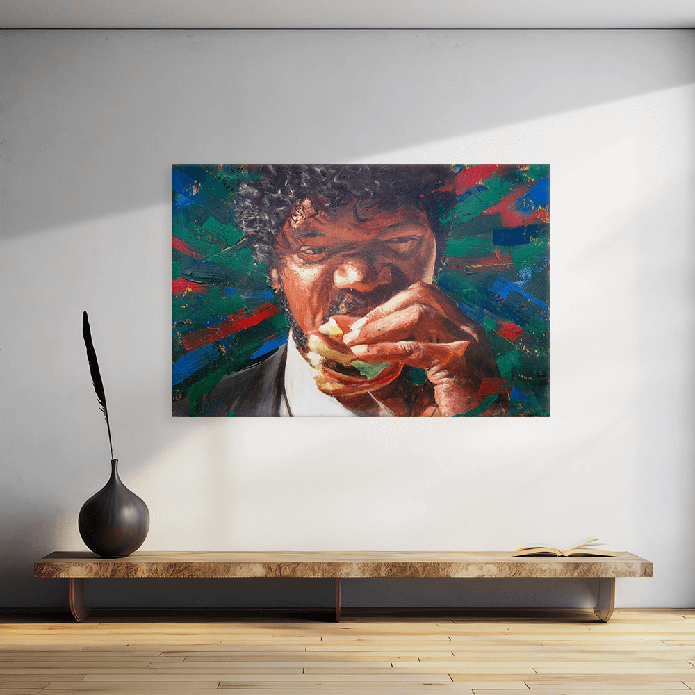 Leinwandbild - PULP FICTION - JULES WINNFIELD LIKES BIG KAHUNA BURGER - LIMITED EDITION