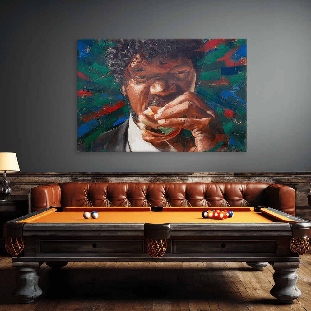 Leinwandbild - PULP FICTION - JULES WINNFIELD LIKES BIG KAHUNA BURGER - LIMITED EDITION