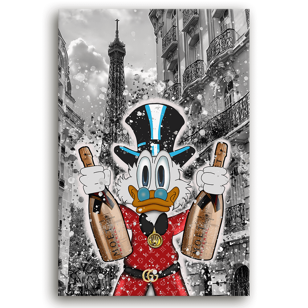 Leinwandbild - DAGOBERT IN PARIS - LIMITED EDITION
