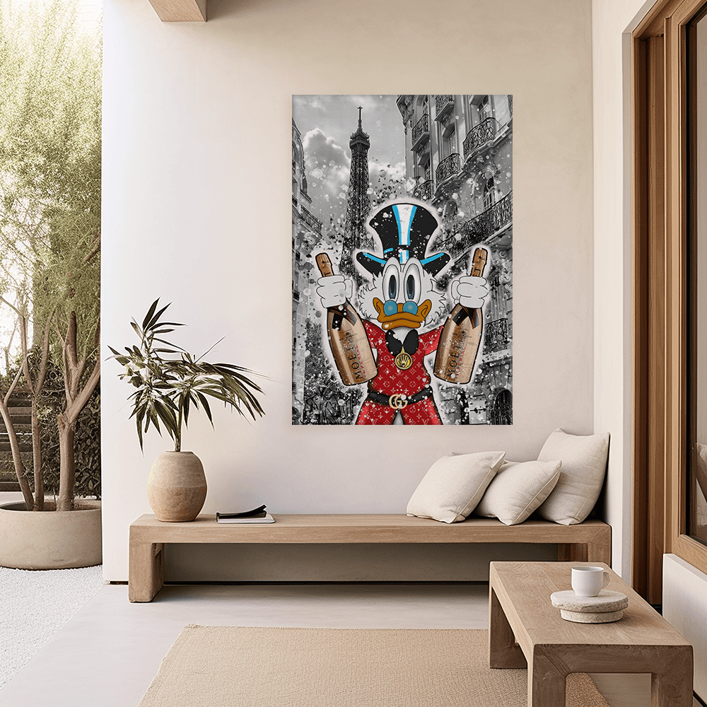 Leinwandbild - DAGOBERT IN PARIS - LIMITED EDITION