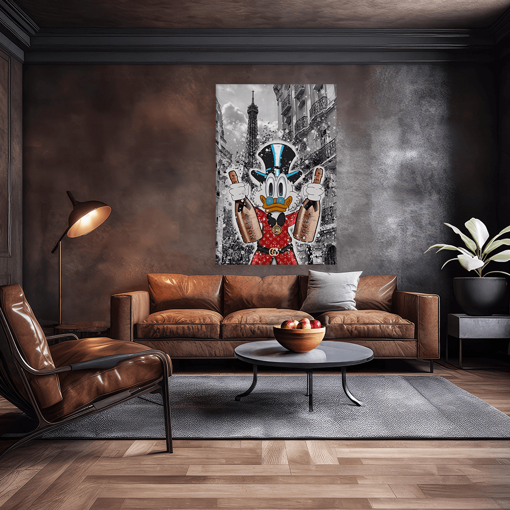 Leinwandbild - DAGOBERT IN PARIS - LIMITED EDITION