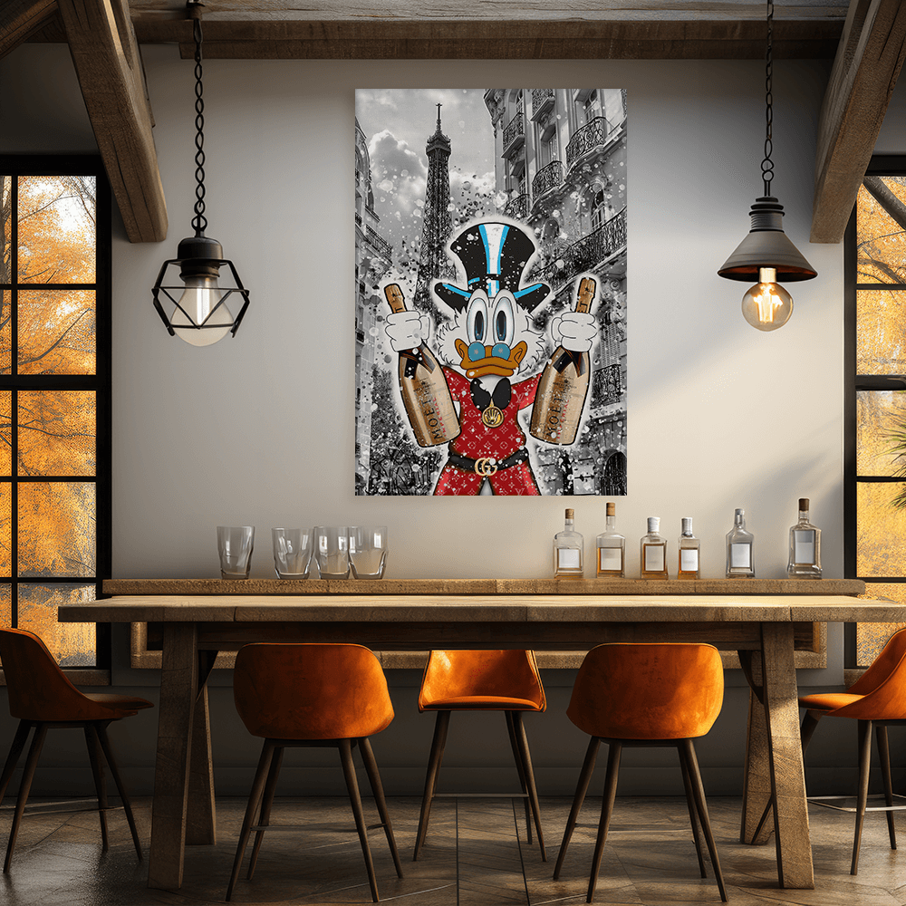 Leinwandbild - DAGOBERT IN PARIS - LIMITED EDITION