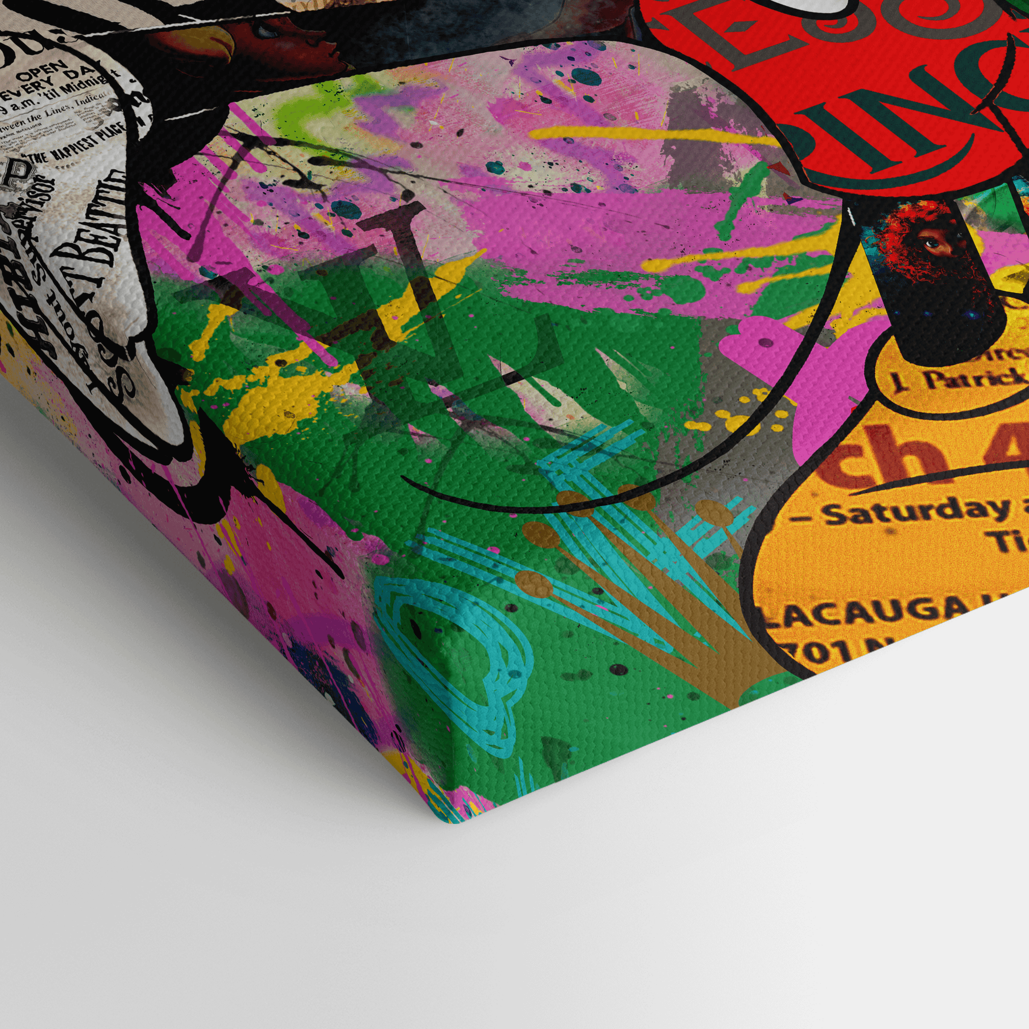 Leinwandbild - MICKEY MEETS BANKSY - READ MY HANDS - LIMITED EDITION