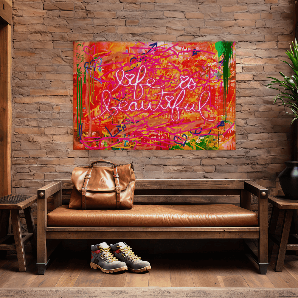 Leinwandbild - LIFE IS BEAUTIFUL - LIMITED EDITION