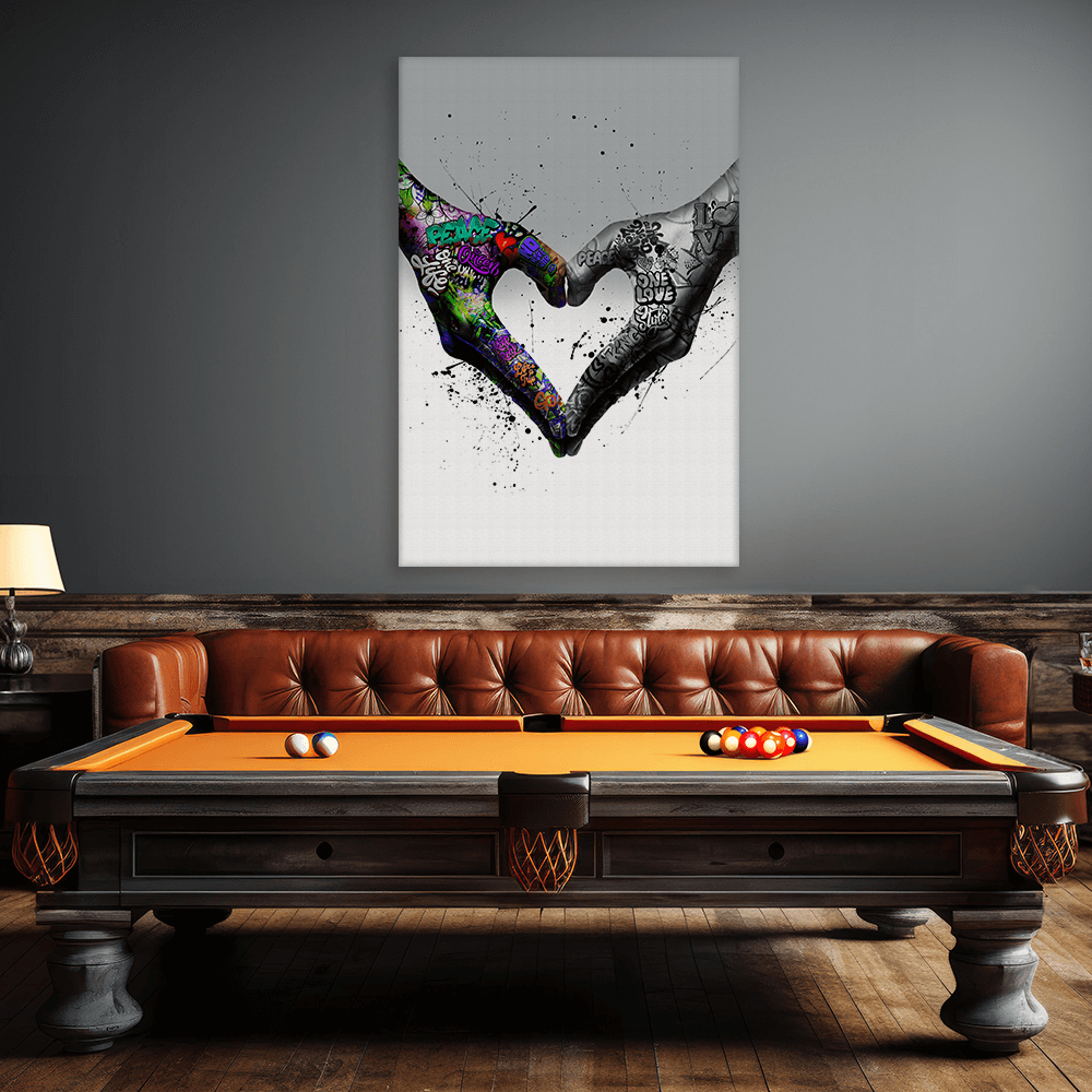 Leinwandbild - GRAFFITI HÄNDE - LOVE HEART - LIMITED EDITION