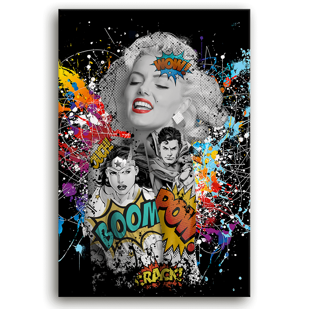 Leinwandbild - MARILYN MONROE - LOVES DC GRAFITTY POP ART - LIMITED EDITION