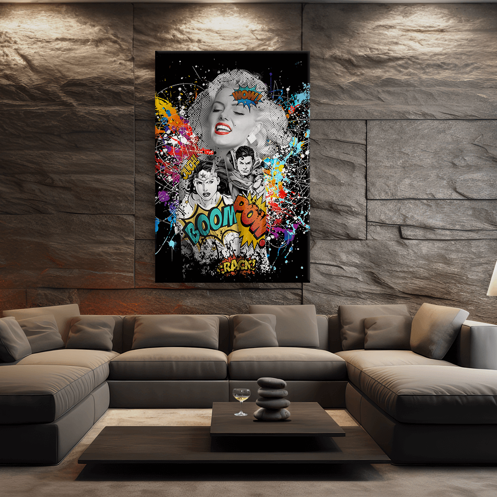 Leinwandbild - MARILYN MONROE - LOVES DC GRAFITTY POP ART - LIMITED EDITION